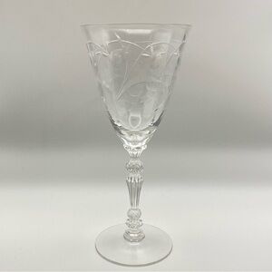 Vintage Fostoria Mulberry Cut Crystal Water Goblet No Chips or Cracks Timeless